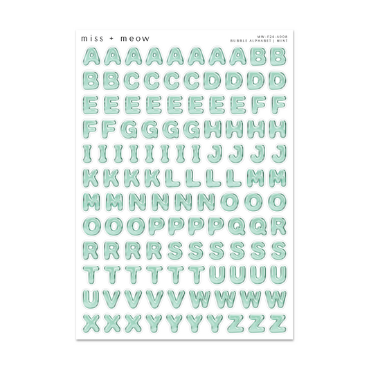 Bubble Alphabet | MINT