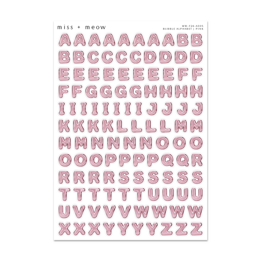 Bubble Alphabet | PINK