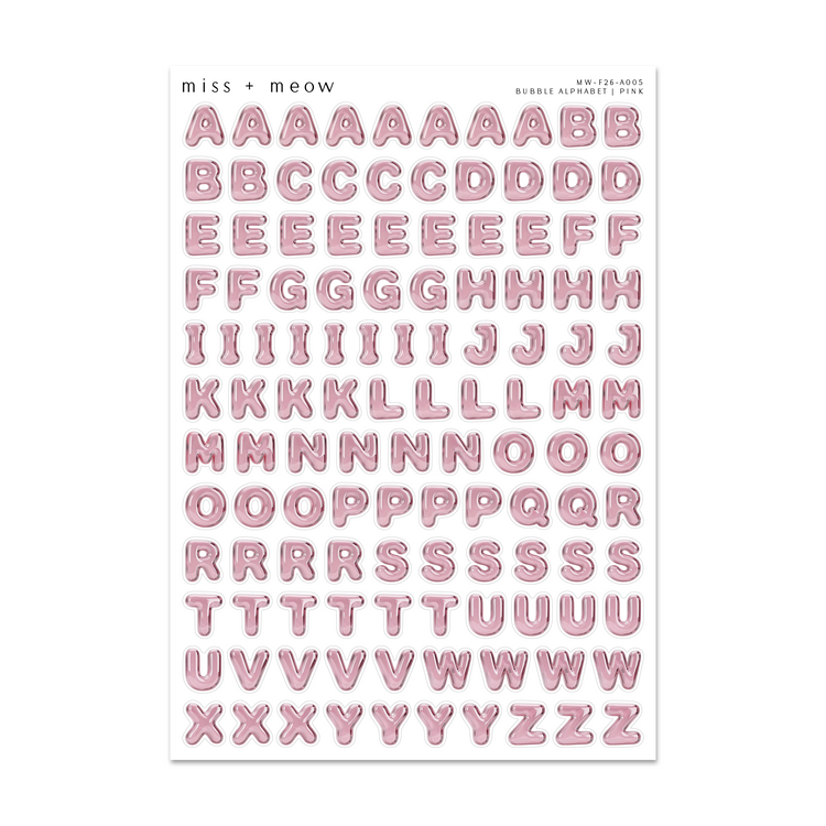Bubble Alphabet | PINK