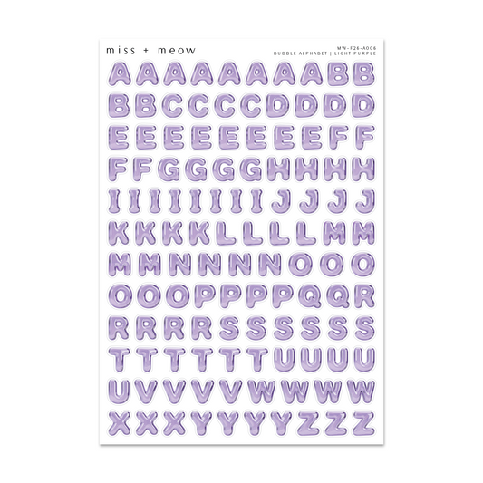 Bubble Alphabet | PURPLE