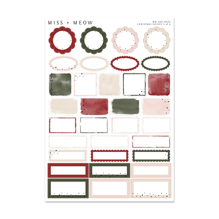 Christmas Soiree | Foiled Sticker Kit
