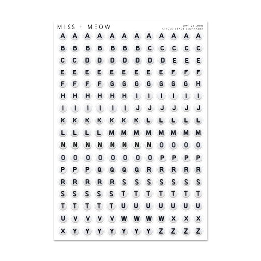Circle Beads | Alphabet
