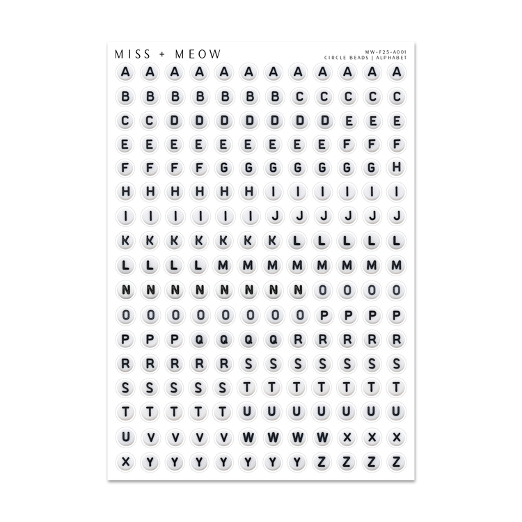 Circle Beads | Alphabet