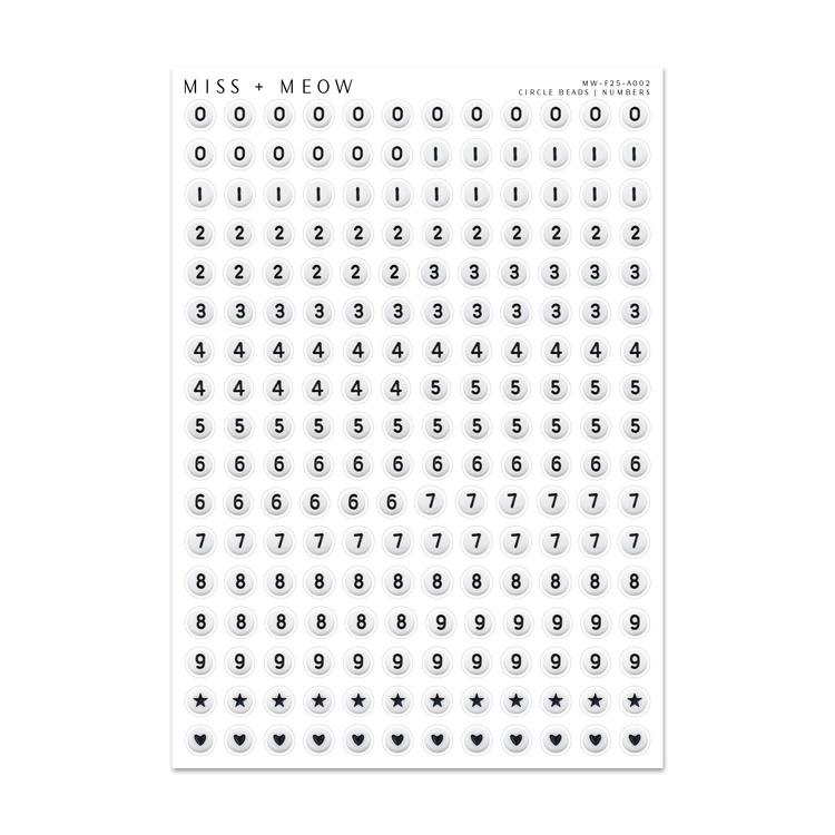 Circle Beads | Numbers