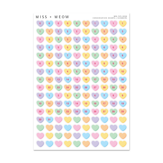 Conversation Hearts | NUMBERS