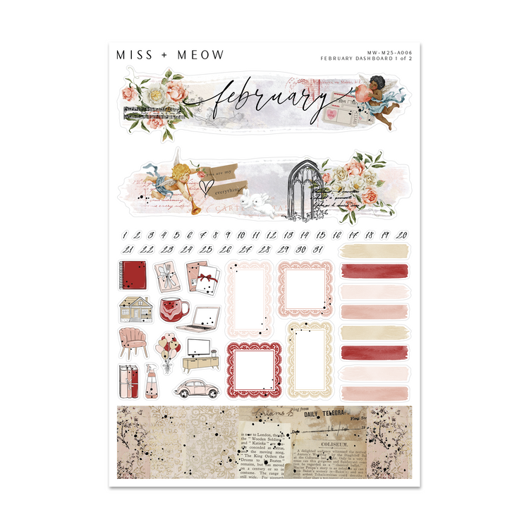 February 2026 Dashboard | Foiled Sticker Kit