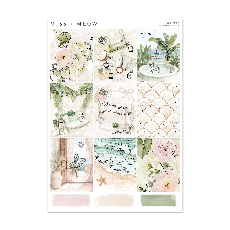 Getaway | Foiled Sticker Kit