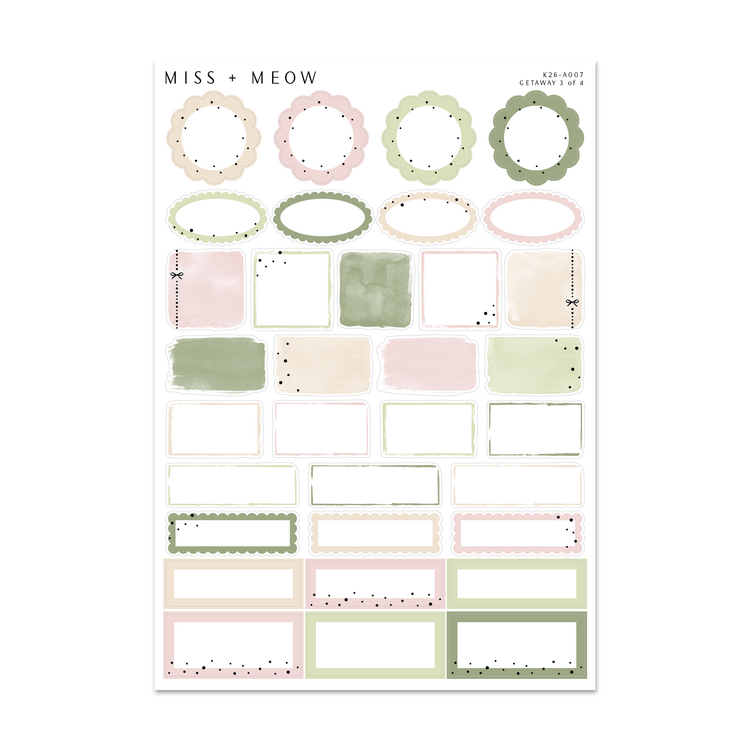 Getaway | Foiled Sticker Kit