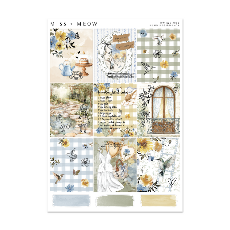 Hummingbird | Foiled Sticker Kit