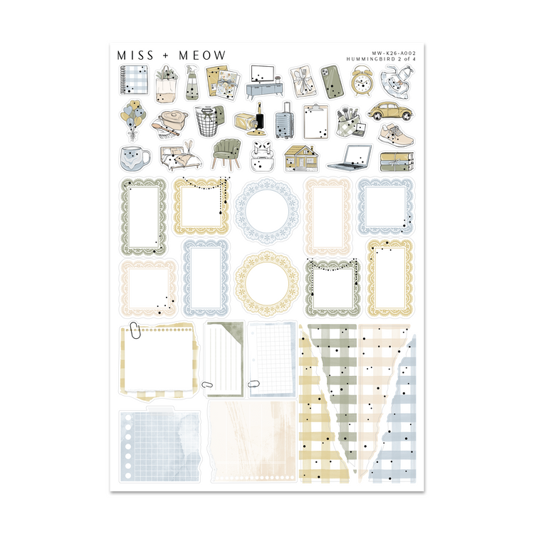 Hummingbird | Foiled Sticker Kit