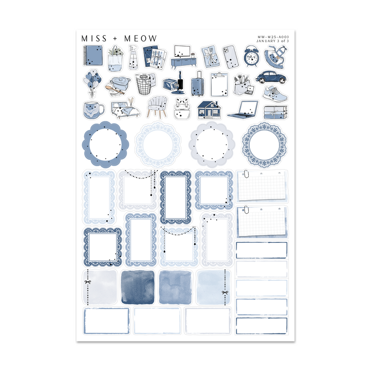 January 2026 | Foiled Monthly Sticker Kit