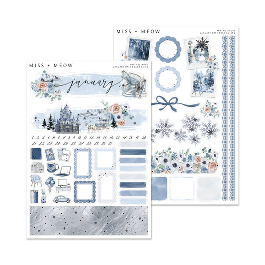 January 2026 Dashboard | Foiled Sticker Kit