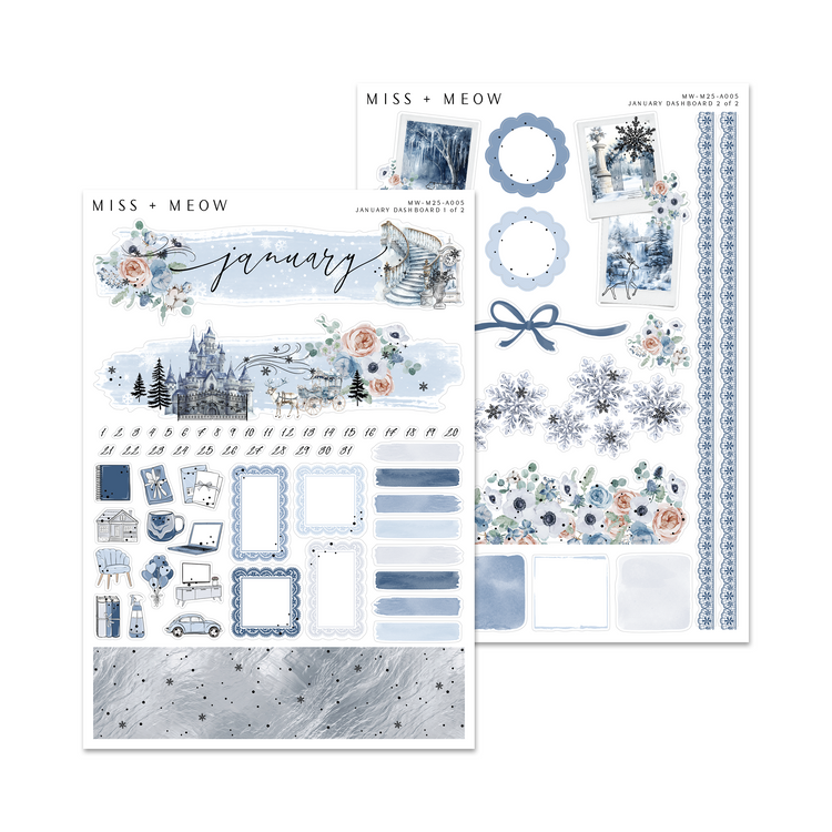 January 2026 Dashboard | Foiled Sticker Kit