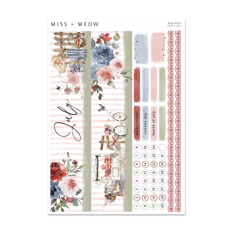 July 2026 | Foiled Monthly Sticker Kit