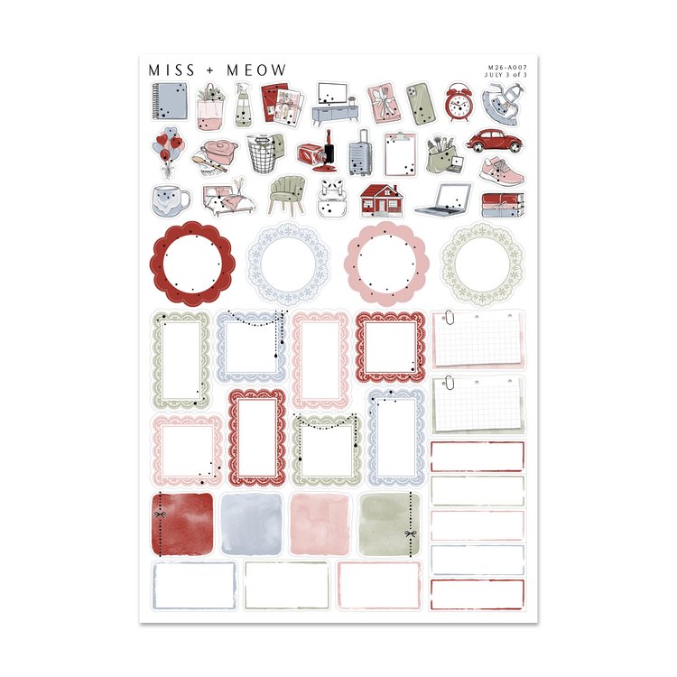 July 2026 | Foiled Monthly Sticker Kit