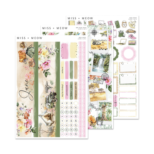 June 2026 | Foiled Monthly Sticker Kit