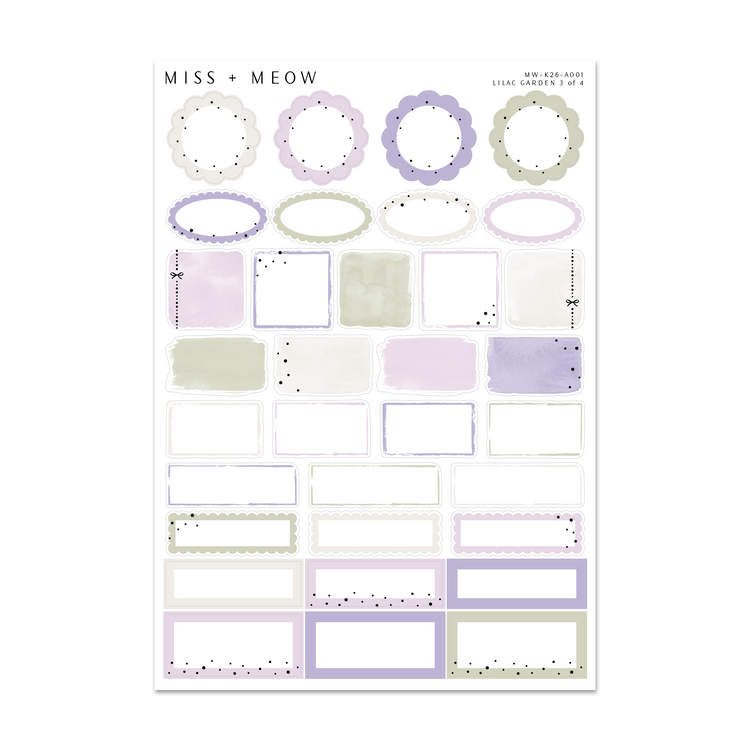 Lilac Garden | Foiled Sticker Kit