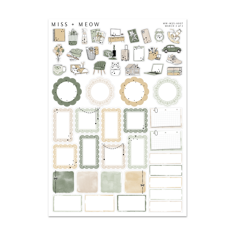 March 2026 | Foiled Monthly Sticker Kit
