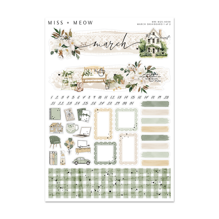 March 2026 Dashboard | Foiled Sticker Kit