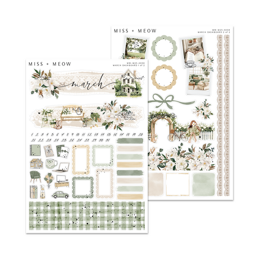 March 2026 Dashboard | Foiled Sticker Kit