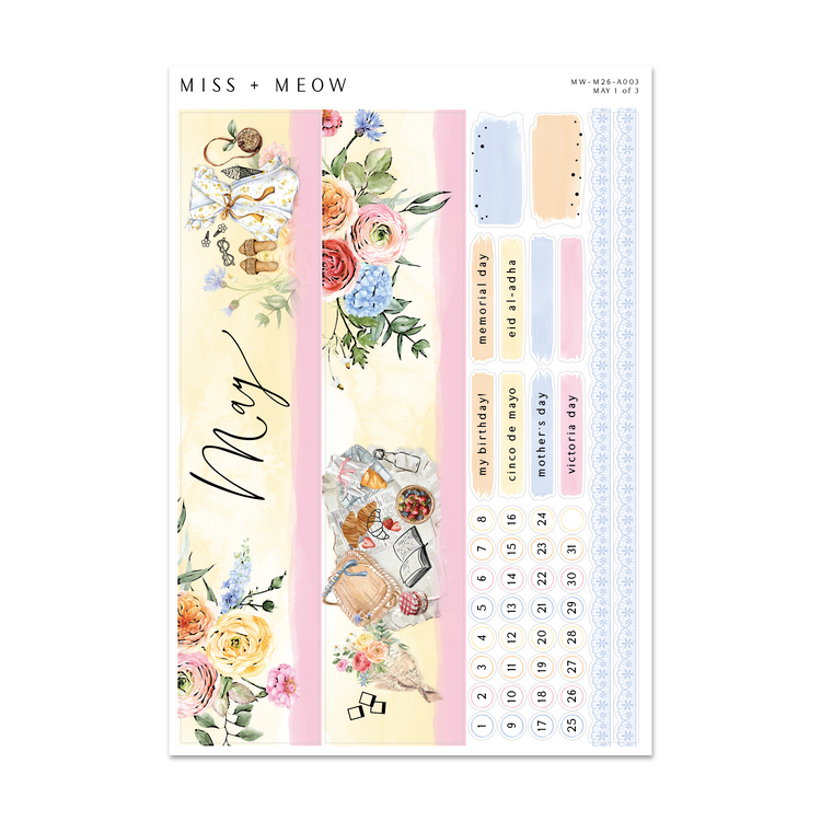 May 2026 | Foiled Monthly Sticker Kit