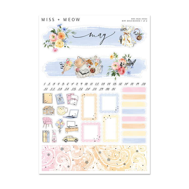 May 2026 Dashboard | Foiled Sticker Kit