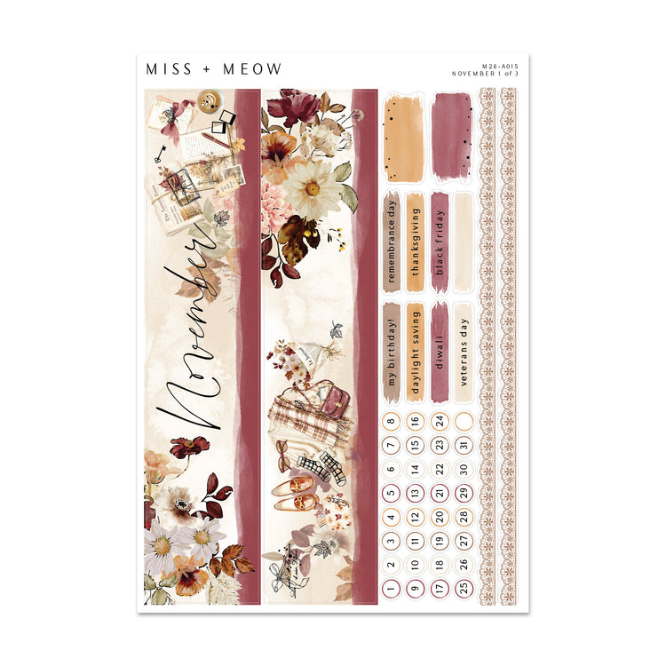 November 2026 | Foiled Monthly Sticker Kit