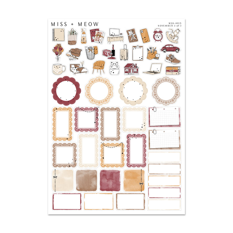 November 2026 | Foiled Monthly Sticker Kit