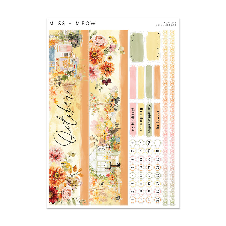 October 2026 | Foiled Monthly Sticker Kit