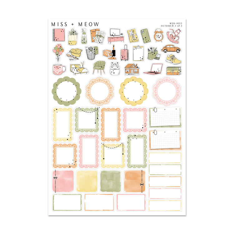 October 2026 | Foiled Monthly Sticker Kit