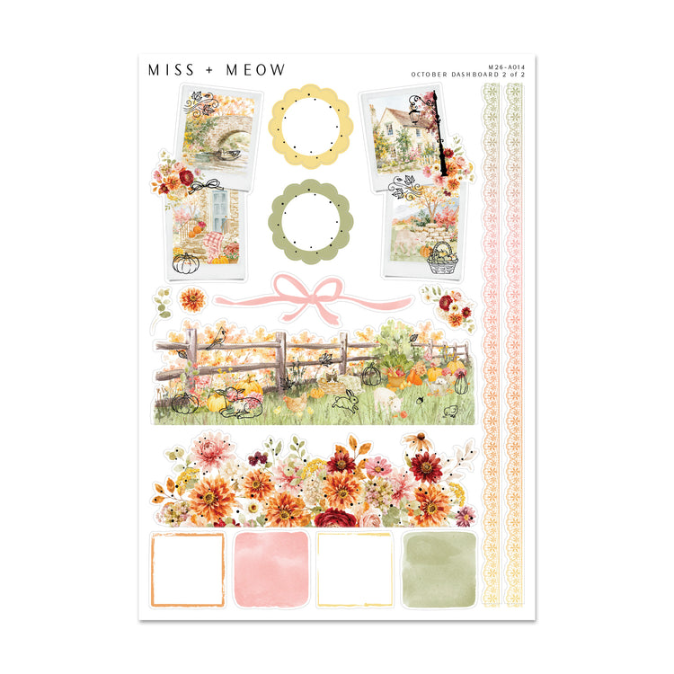 October 2026 Dashboard | Foiled Sticker Kit