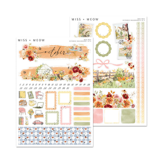 October 2026 Dashboard | Foiled Sticker Kit