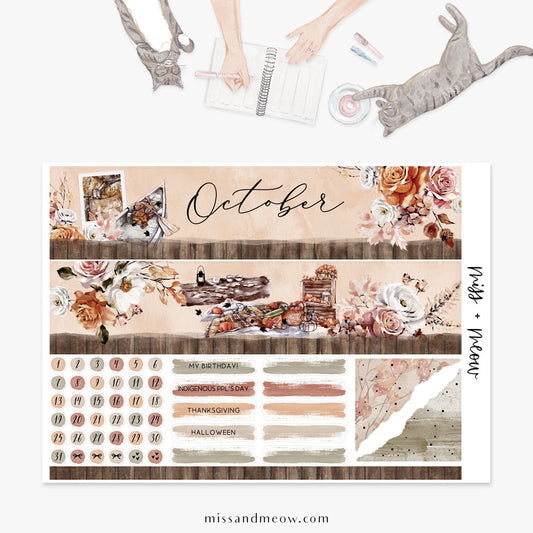 October 2023 | Foiled Monthly Sticker Kit
