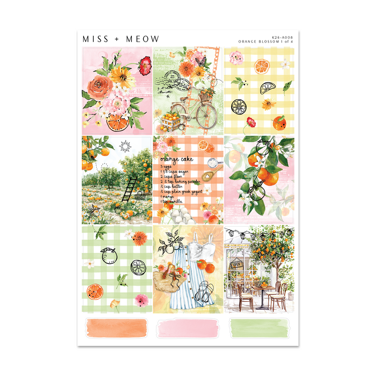 Orange Blossom | Foiled Sticker Kit