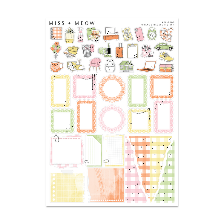 Orange Blossom | Foiled Sticker Kit