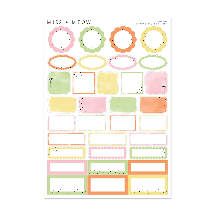Orange Blossom | Foiled Sticker Kit
