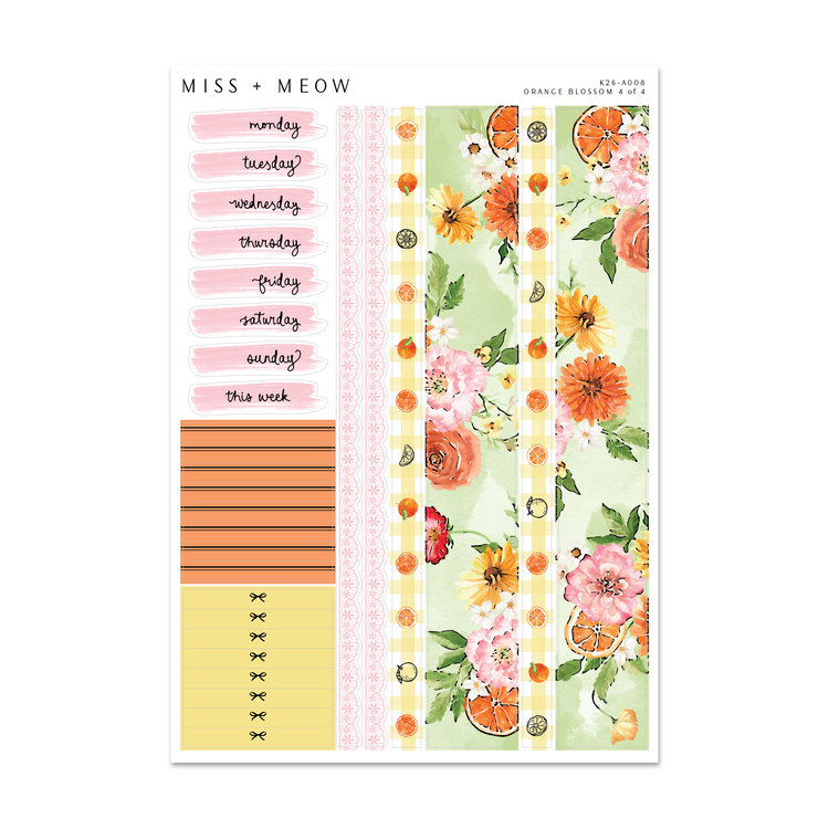 Orange Blossom | Foiled Sticker Kit