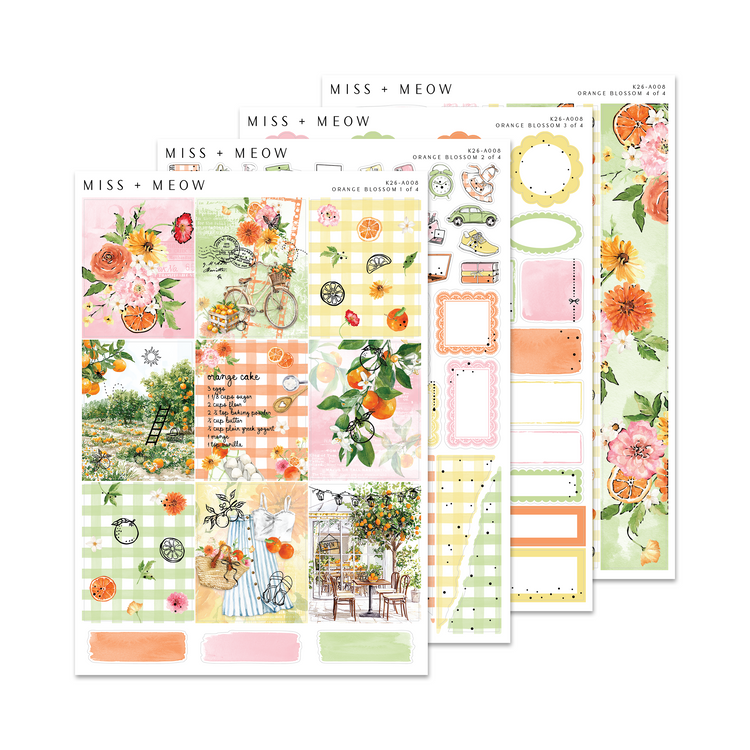 Orange Blossom | Foiled Sticker Kit
