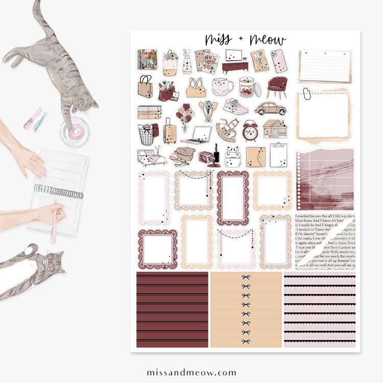 Sad Girl Autumn | Foiled Sticker Kit