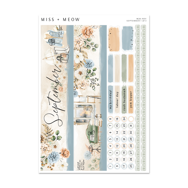 September 2026 | Foiled Monthly Sticker Kit