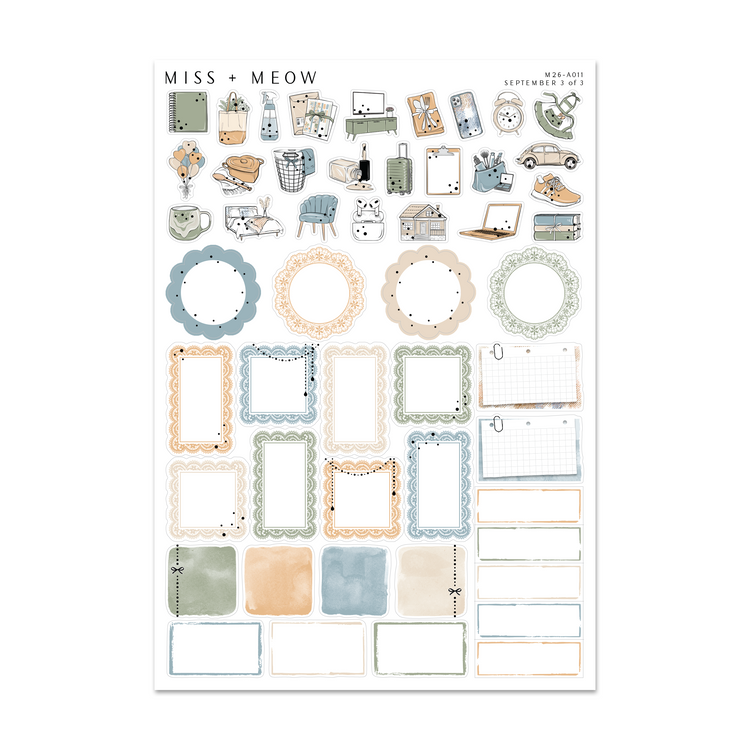 September 2026 | Foiled Monthly Sticker Kit
