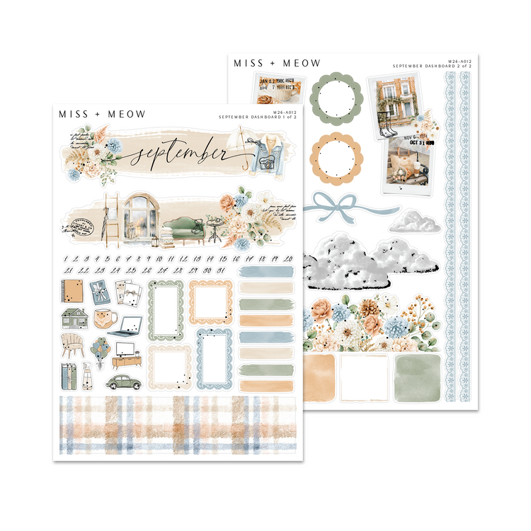 September 2026 Dashboard | Foiled Sticker Kit