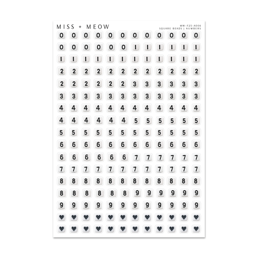 Square Beads | Numbers