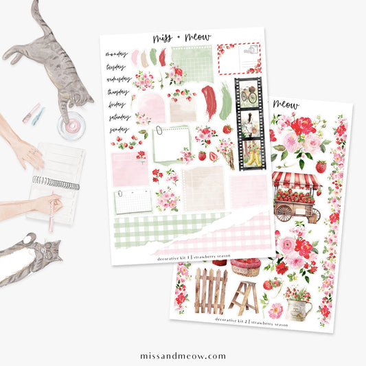 Strawberry Season | Decorative Sticker Kit
