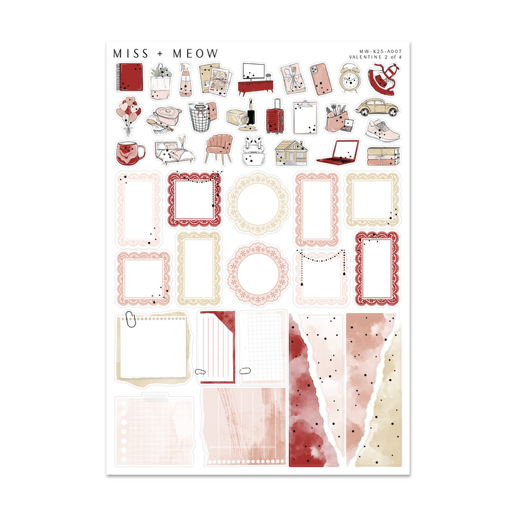 Valentine | Foiled Sticker Kit