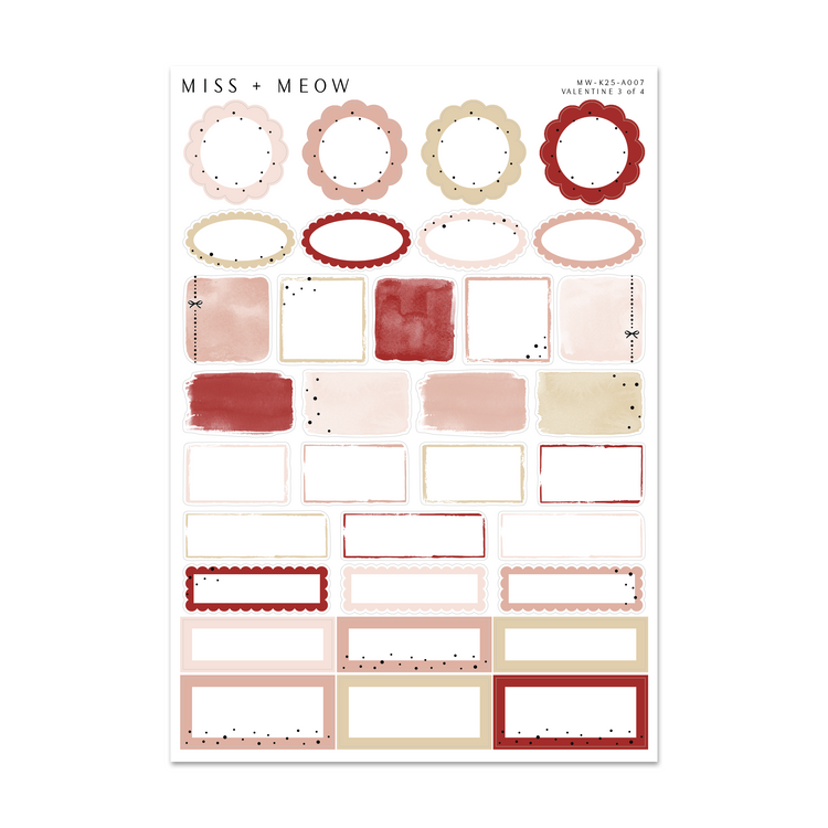 Valentine | Foiled Sticker Kit