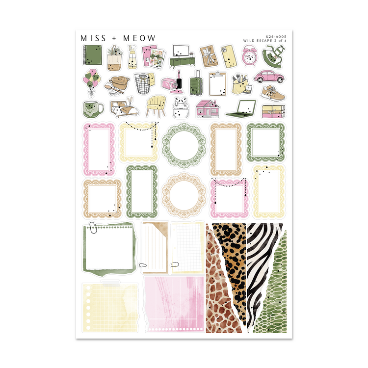 Wild Escape | Foiled Sticker Kit