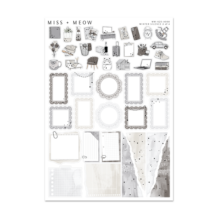 Winter Silence | Foiled Sticker Kit