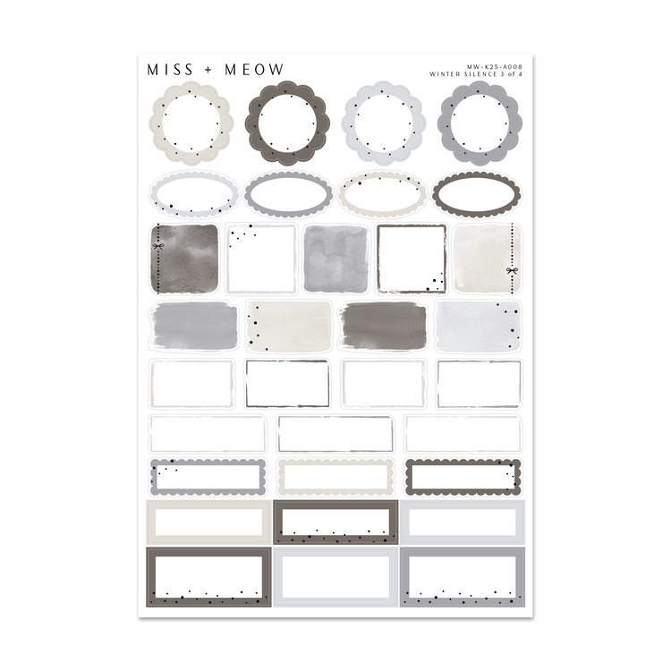 Winter Silence | Foiled Sticker Kit