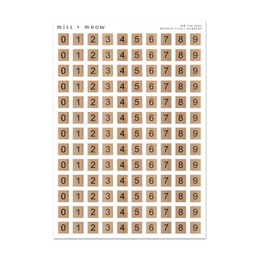 Wooden Tiles | NUMBERS